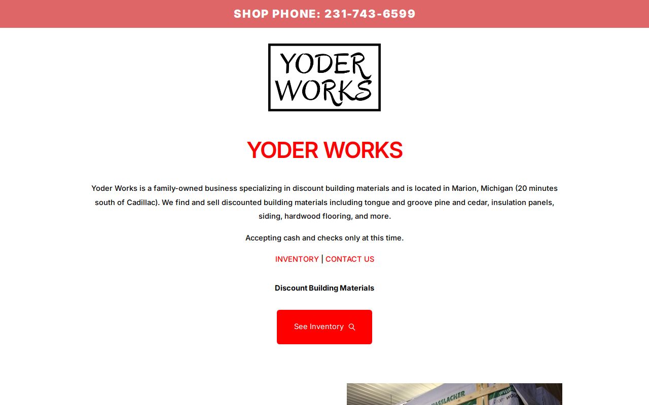 Yoder Works Discount Building Materials Michigan
