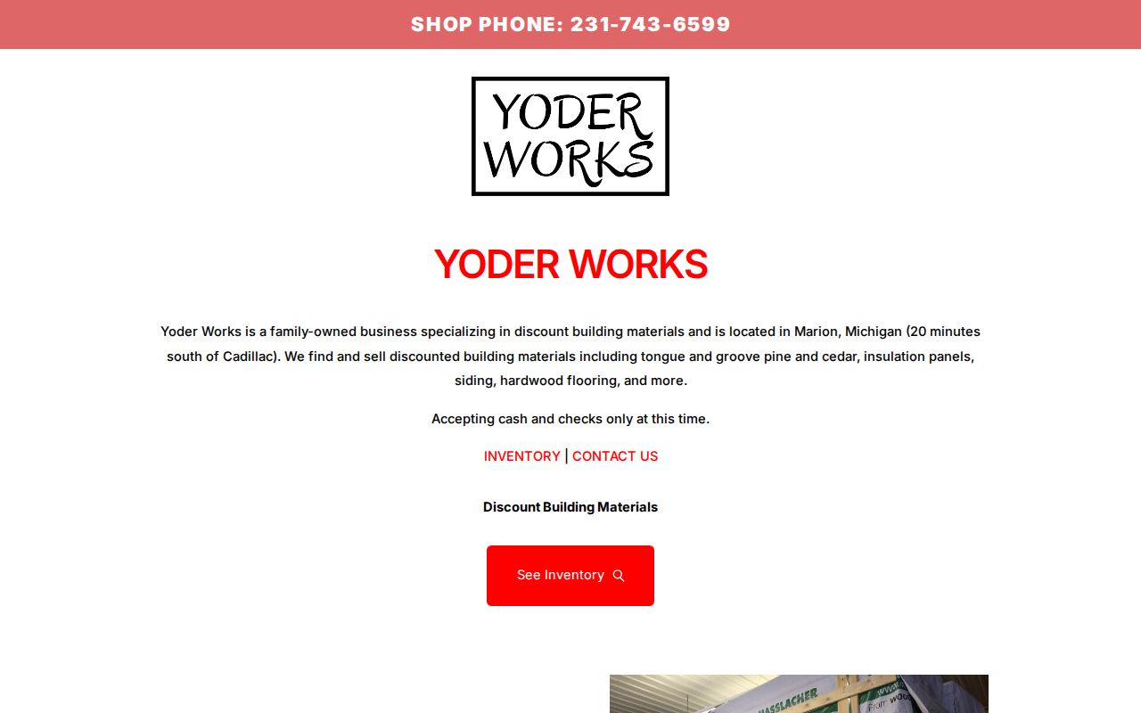 Yoder Material Yoder Works - Discount Building Materials Michigan