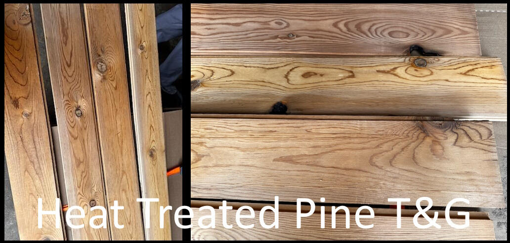 Discount Building Materials Michigan cedar pine, whitewashed white pine, cabin grade pine